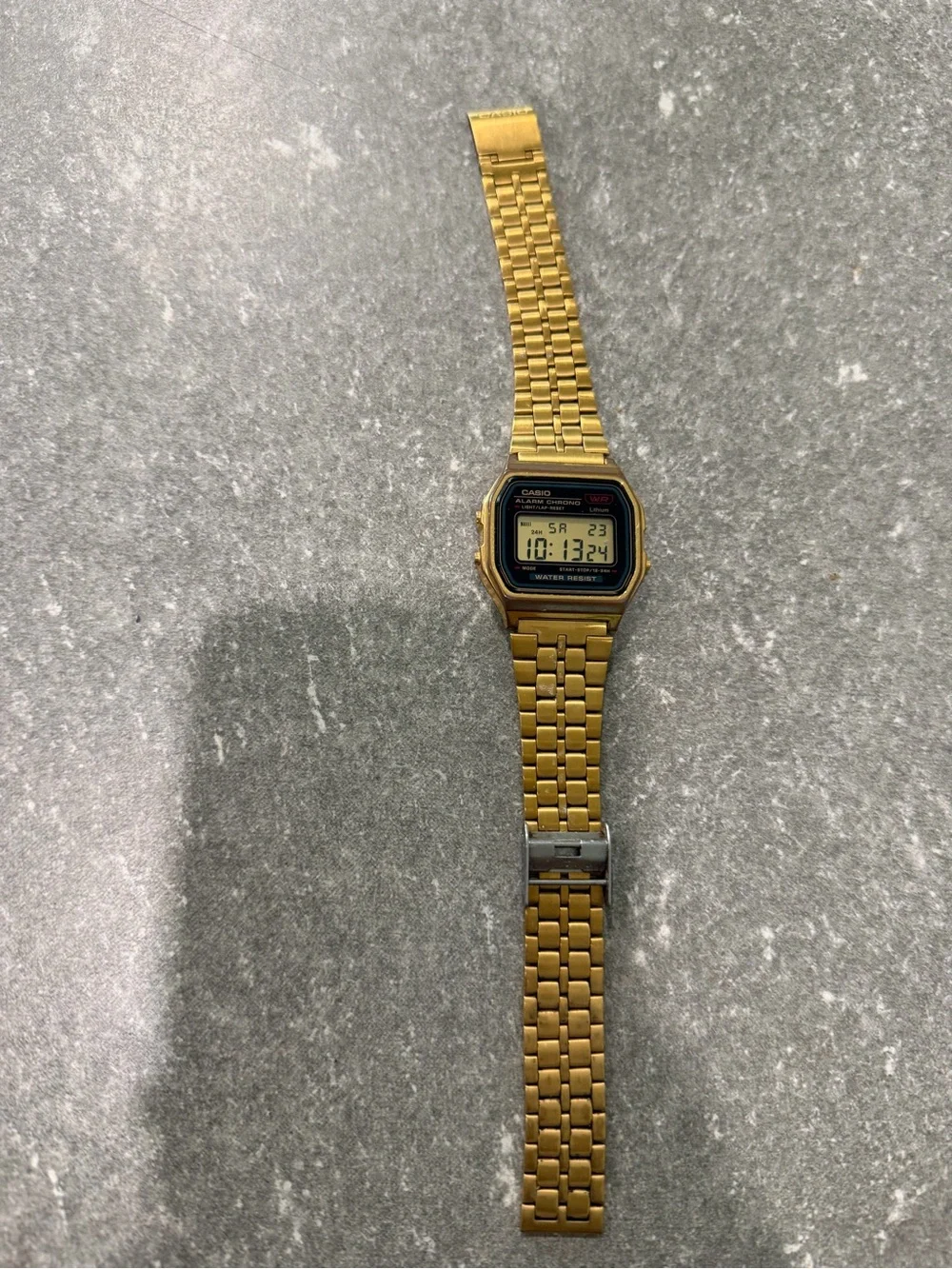 Casio Gold Digital Watch with Black Face
